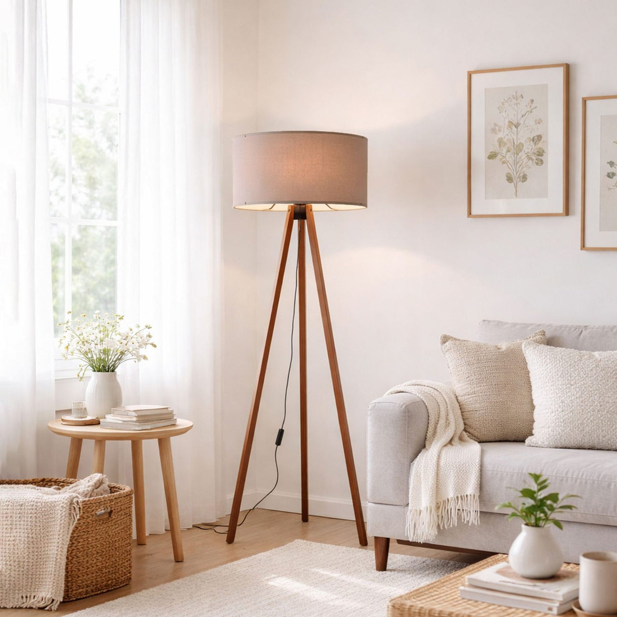 Kyoto (38 x 140 cm) Golvlampa Beige brun