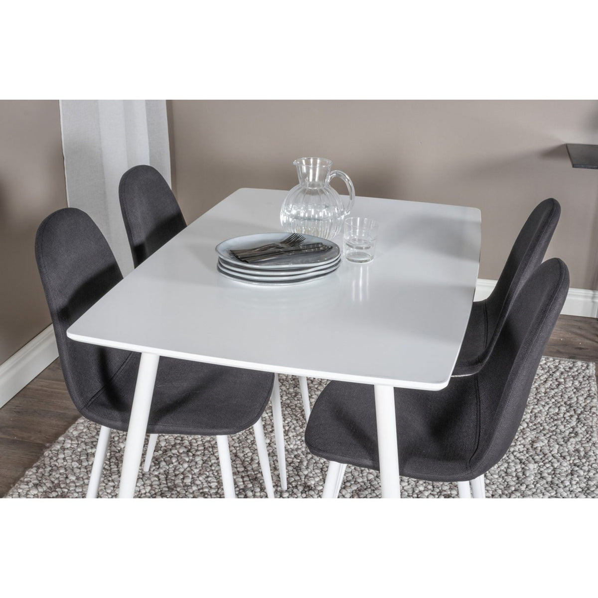Polar, Polar Rektangulär matgrupp Svart, vit, Vit, 120 x 75