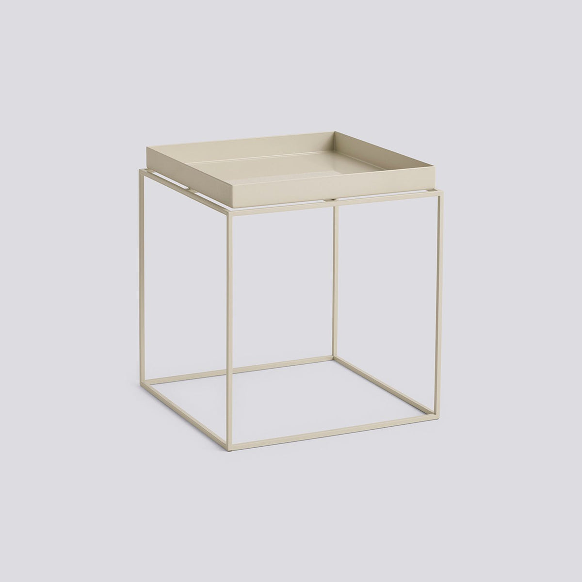 Tray Table L40 × B40 × H44 cm Brickbord Warm beige, Warm beige – pulverlackerat stål