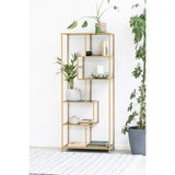 Seaford Bokhylla Asymmetrisk 185x77x35 cm Svart