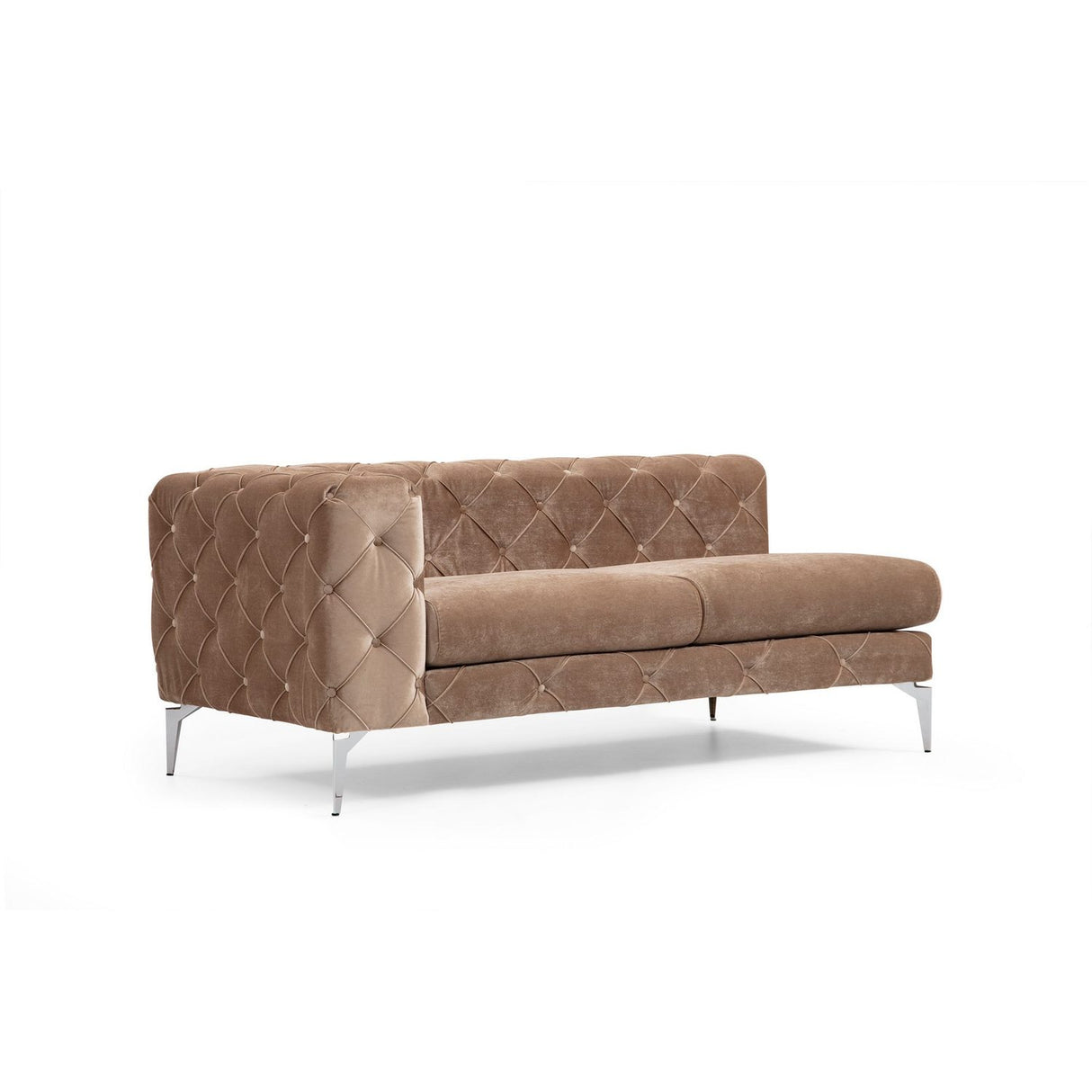 Quito (344 x 90 x 72 cm) Mörk kräm 4-sitssoffa