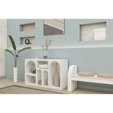 Liva 120 (120 x 74 x 37 cm) Konsol Vit