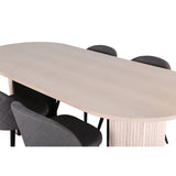 Bianca, Velvet Oval matgrupp Svart,Grå, Svart,Natur, 200 x 90