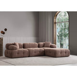 Tallinn 3-sits med puff (300-200 x 100 x 80 cm) Hörnsoffa Cappuccino