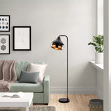 Detroit Golvlampa svart / koppar