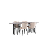 Stone, Limhamn Oval matgrupp Beige, Mocka, 4st