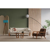 Accra 3-sits (228 x 88 x 75 cm) Creme 3-sits bäddsoffa