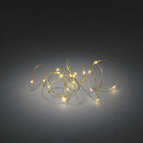 Metallisk LED Timer 6h Ljusslinga Inomhus 40 Lampor (3.9m), Amber/Mässingfärgad