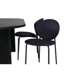Bianca, Vault Oval matgrupp Svart, Svart, 200 x 90