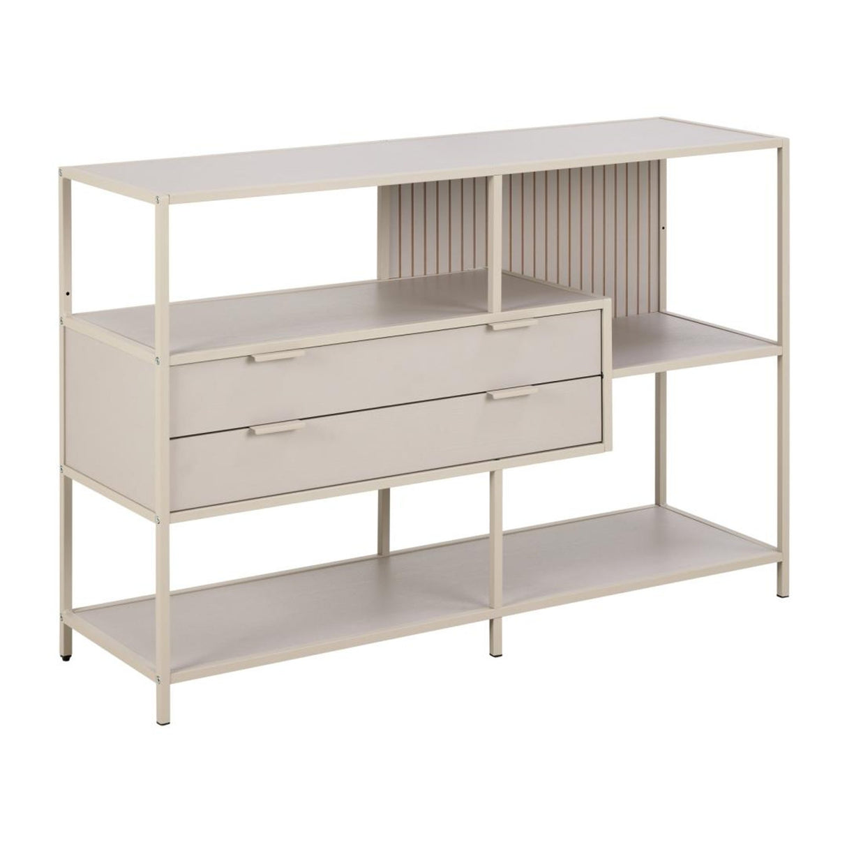 Seaford Bokhylla med 2 Lådor 78x114x35 cm Varm Grå