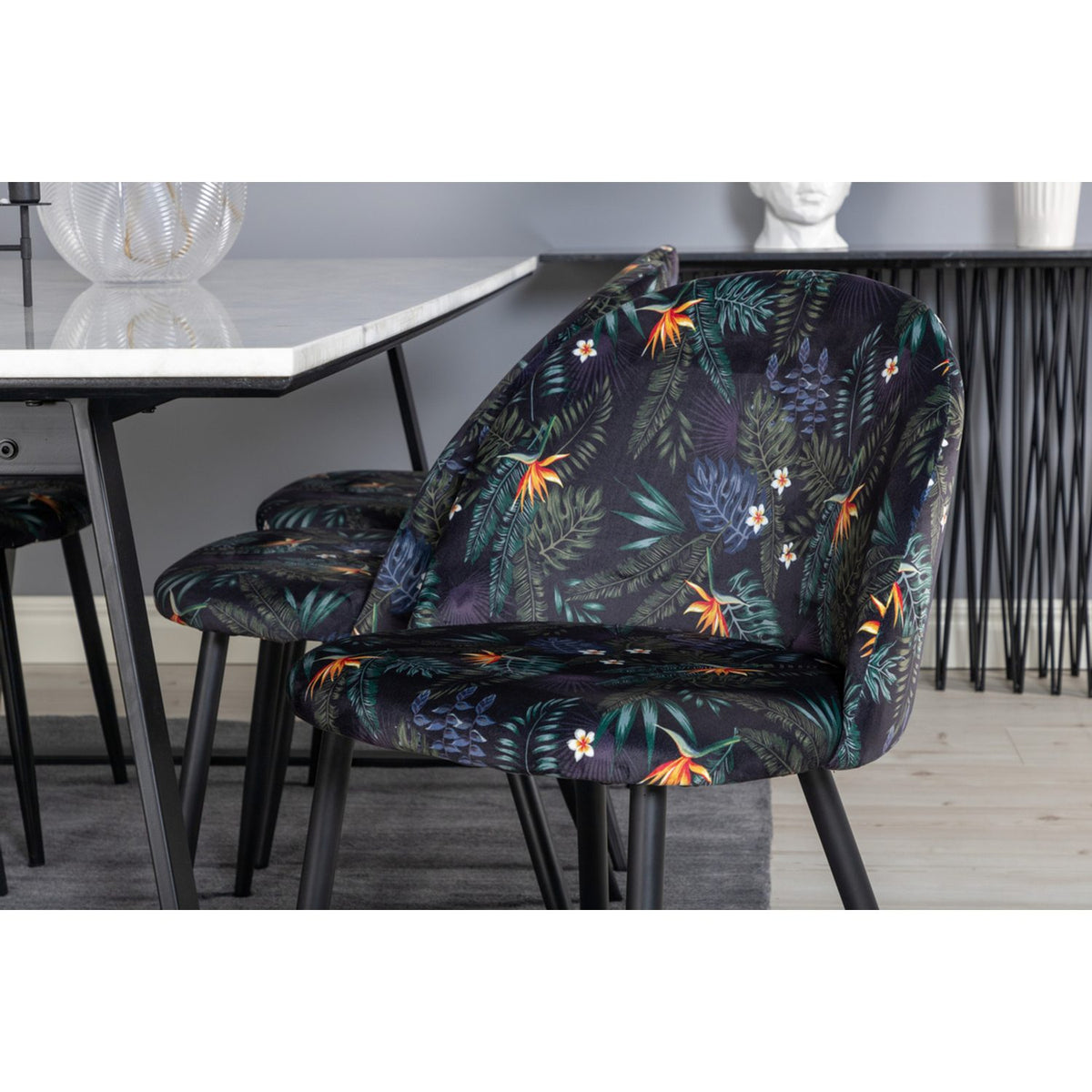 Estelle, Velvet Rektangulär matgrupp Beige