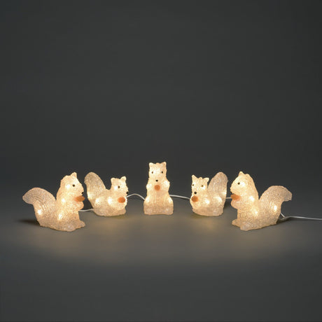 Ekorrar akryl 5st 40 LED Ljusdekoration Ute