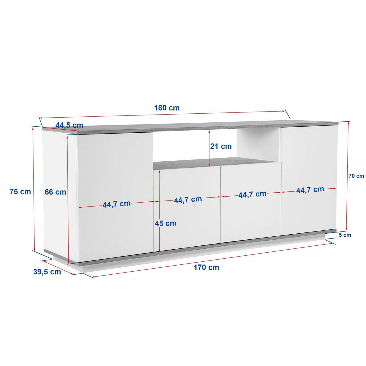 Asprilla Konsolbord Vit / Atlantic Pine