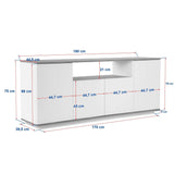 Asprilla Konsolbord Vit / Atlantic Pine