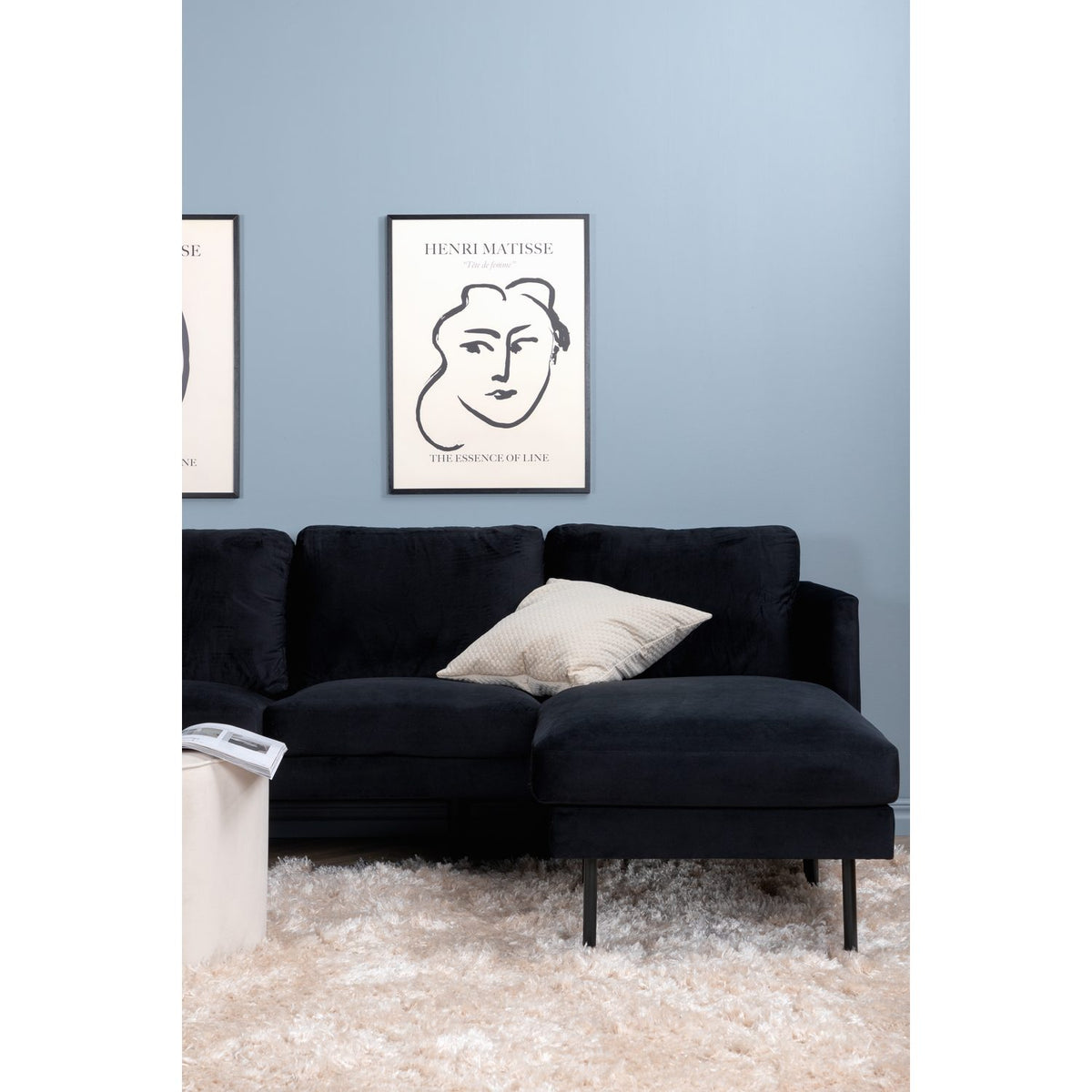 Zoom Schäslongsoffa Svart