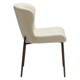 Glam Stol Frosted Almond, Antique Brass