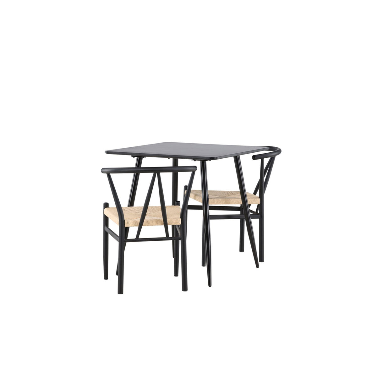 Polar, Alfons Rektangulär matgrupp Svart, Beige, Svart, 75 x 75