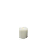 Vaxljus gräddvitt varmvit LED timer 5h 2xAA Dekorationsljus El 7,6x11,4 cm