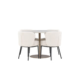 Lycke, Agnes Rund matgrupp Svart,Vit, Beige, ⌀110