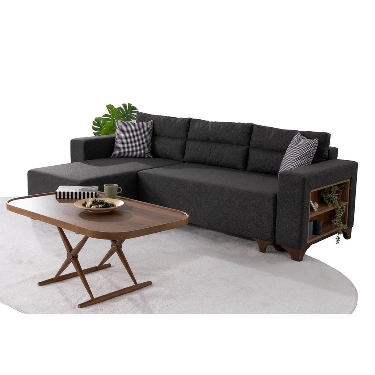 Dakar Bäddsoffa med divan Antracit