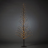 Svart träd 150 cm LED Steady/firefly Ljusdekoration Ute 210 cm