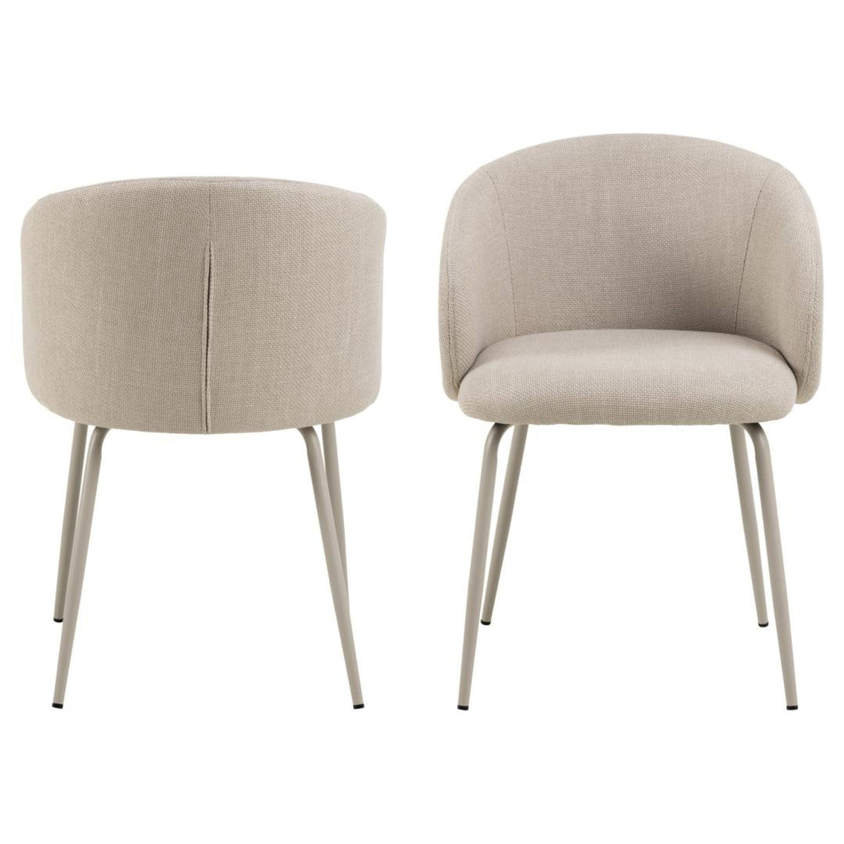 Chaumont Matstol med Armstöd Basel tyg Beige/Grå
