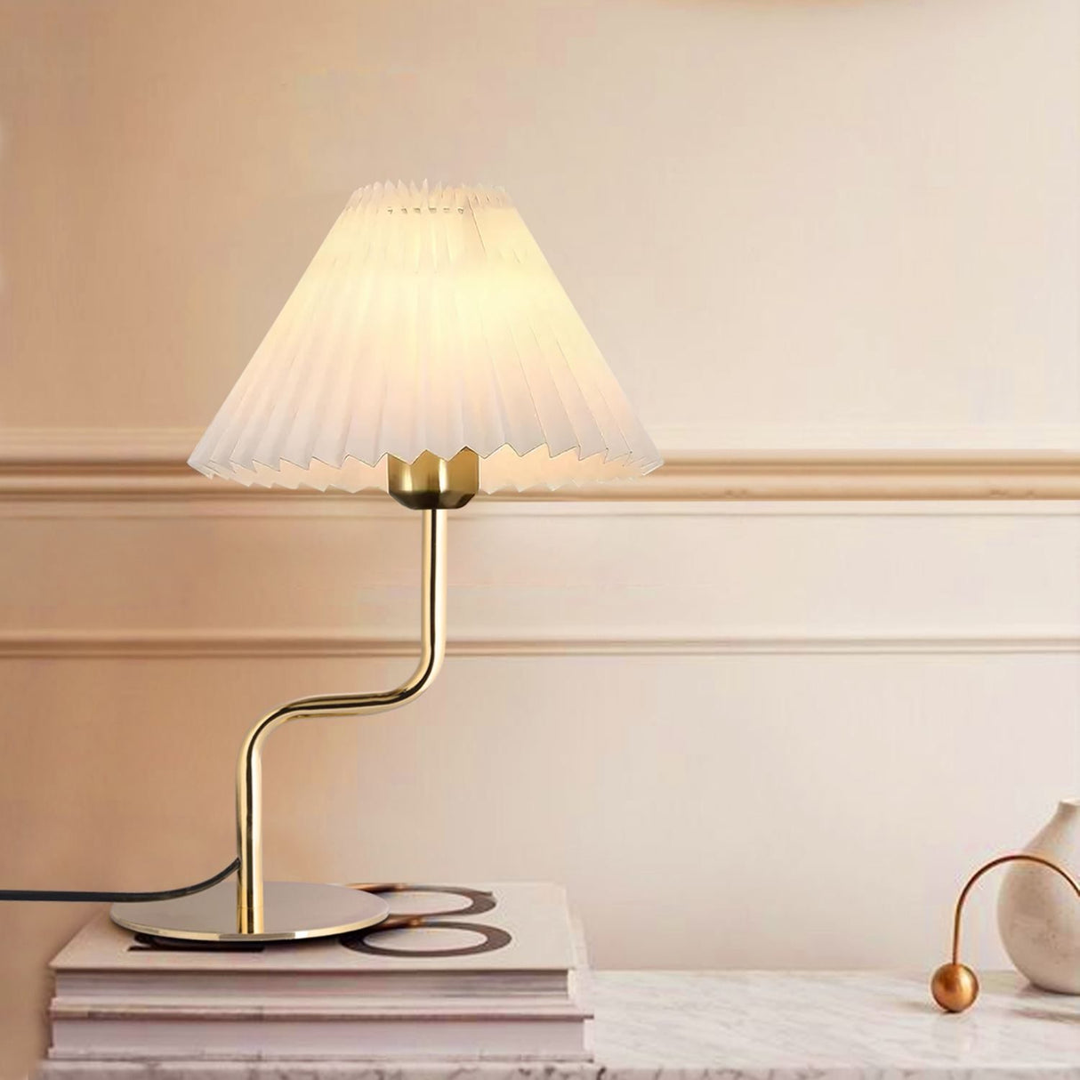 Anchorage (H 34 cm) Creme Bordslampa