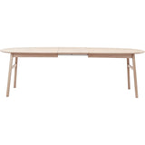 Karmöy Matbord Vitpigmenterat 205-305x105 cm , Med 2 tillägg