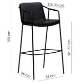 Boto Barstol Vintage Black