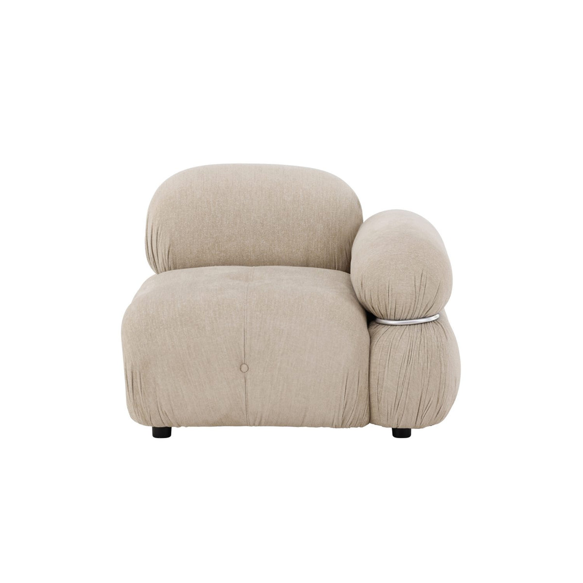 Mika Soffmodul Beige, Vänster Hörndel, Silver