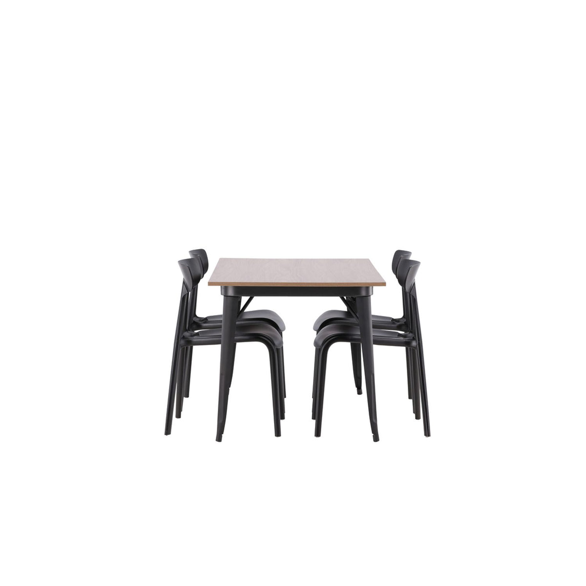 Tempe, Ursholmen Rektangulär matgrupp Svart, Valnöt, 140 x 80