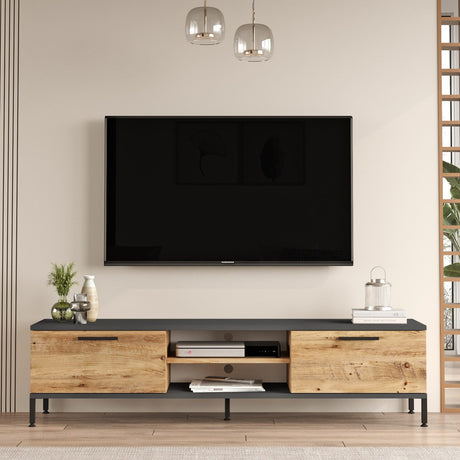 Maputo (160 x 39,1 x 35 cm) Atlantisk furu Antracit TV-enhet