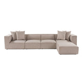 Sora (350 x 65 x 190 cm) Hörnsoffa Sandbeige