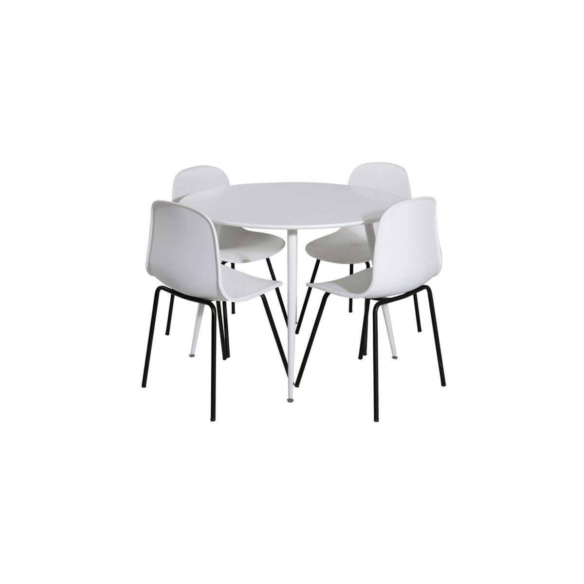 Plaza, Arctic Rund matgrupp Svart,Vitt, Vit, ⌀100