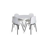 Plaza, Arctic Rund matgrupp Svart,Vitt, Vit, ⌀100