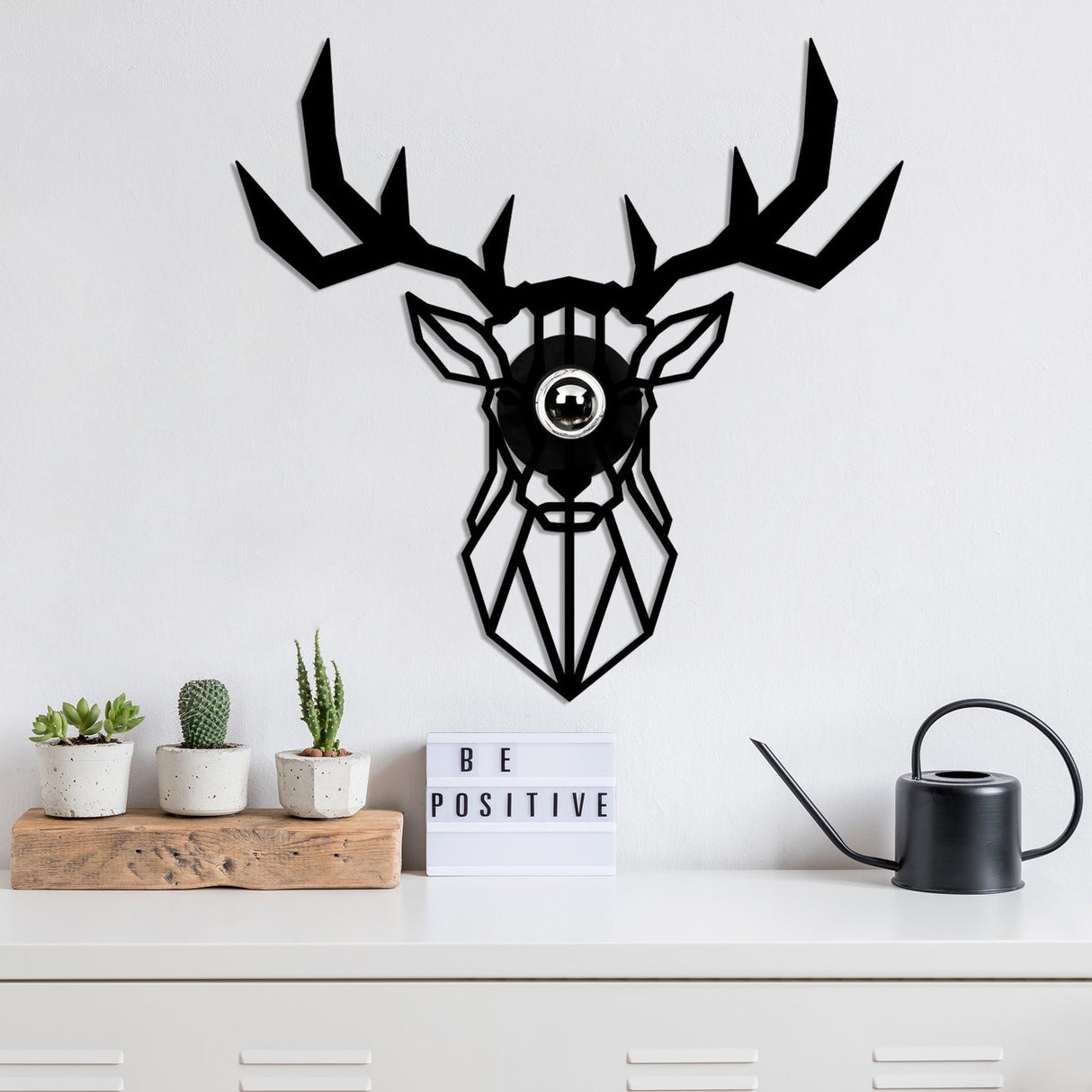 Glow Vägglampa Deer Svart