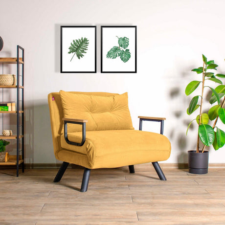 Freetown Single (26 x 120 x 60 cm) 1-sits bäddsoffa Senap