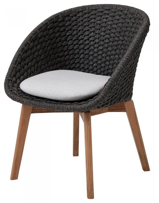 Peacock Stol Dark Grey/Teak