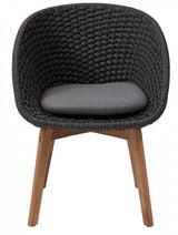 Peacock Stol Dark Grey/Teak