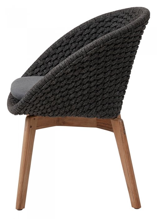 Peacock Stol Dark Grey/Teak