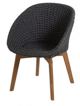 Peacock Stol Dark Grey/Teak