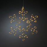 Metallsnöflinga hängande 100 amber LED 46 cm Ljusdekoration Inne Guld