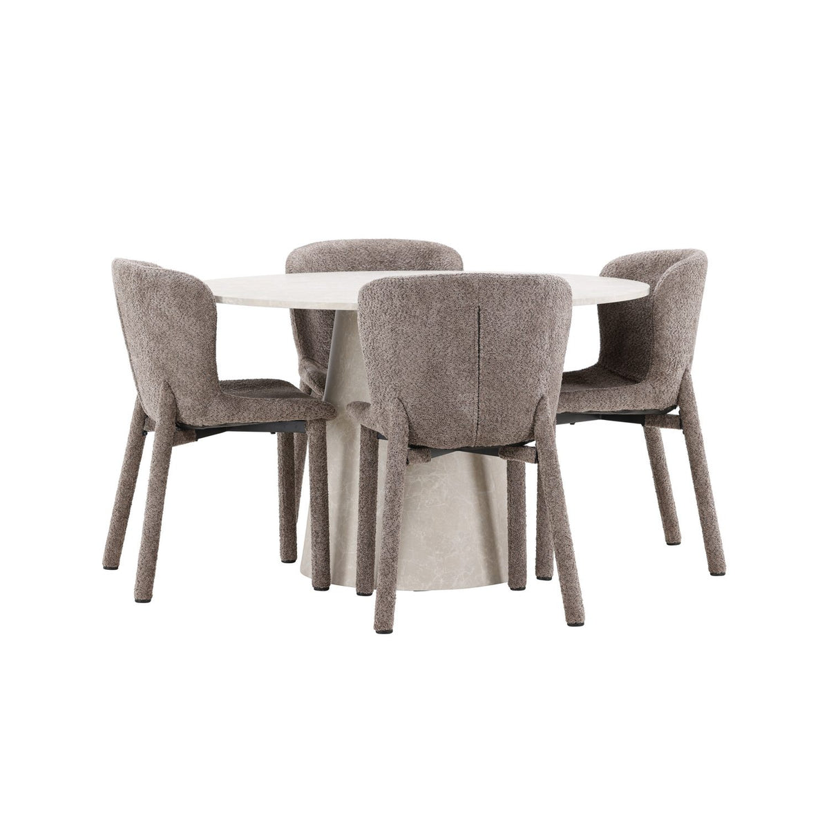 Lanzo, Astoria Runt matgrupp Brun, Beige, 4st