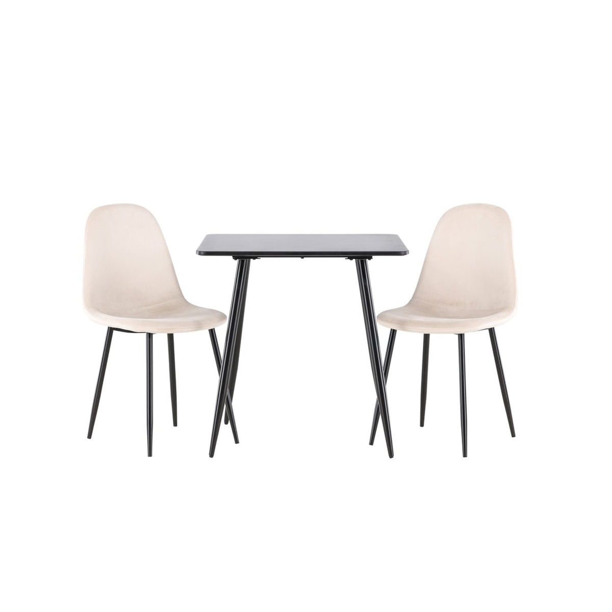 Polar, Polar Rektangulär matgrupp Beige, svart, Svart, 75 x 75