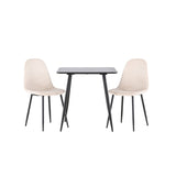 Polar, Polar Rektangulär matgrupp Beige, svart, Svart, 75 x 75