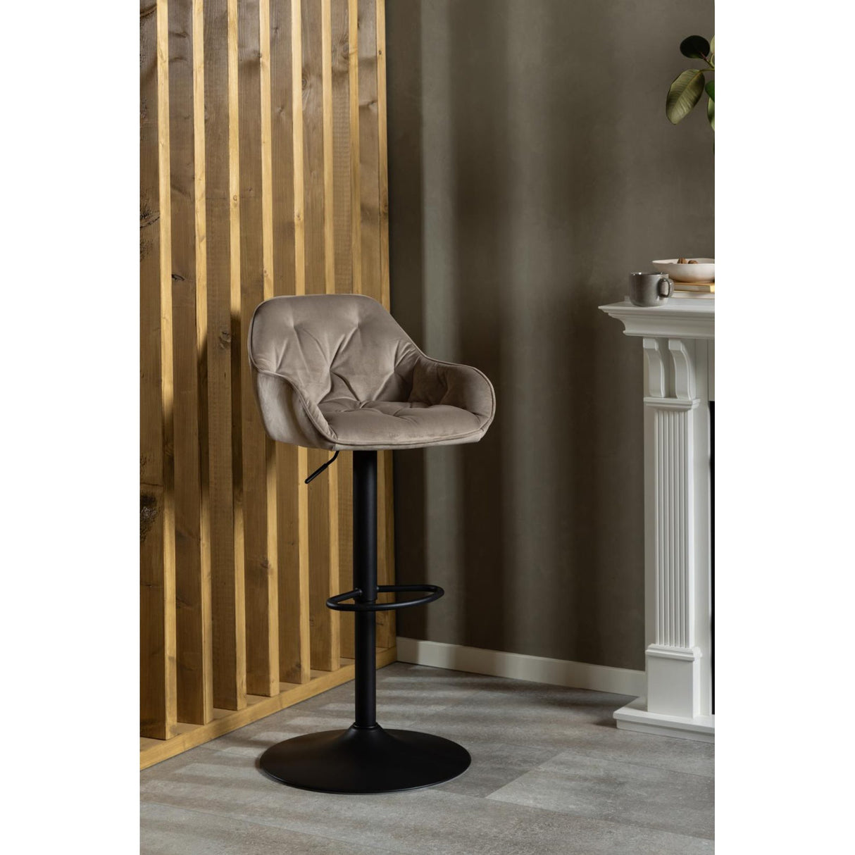 Toulon Barstol Trumpetbas Vic tyg Beige