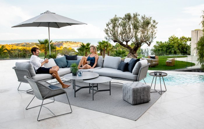 Horizon 2-sits Soffa Höger Ljusgrå