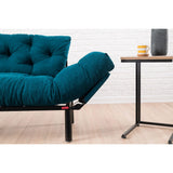 Helsingfors (155 x 85 x 70 cm) 2-sits bäddsoffa Petrolblå