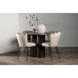 Olivia, Limhamn Rund matgrupp Beige,Svart, Mocka, ⌀110