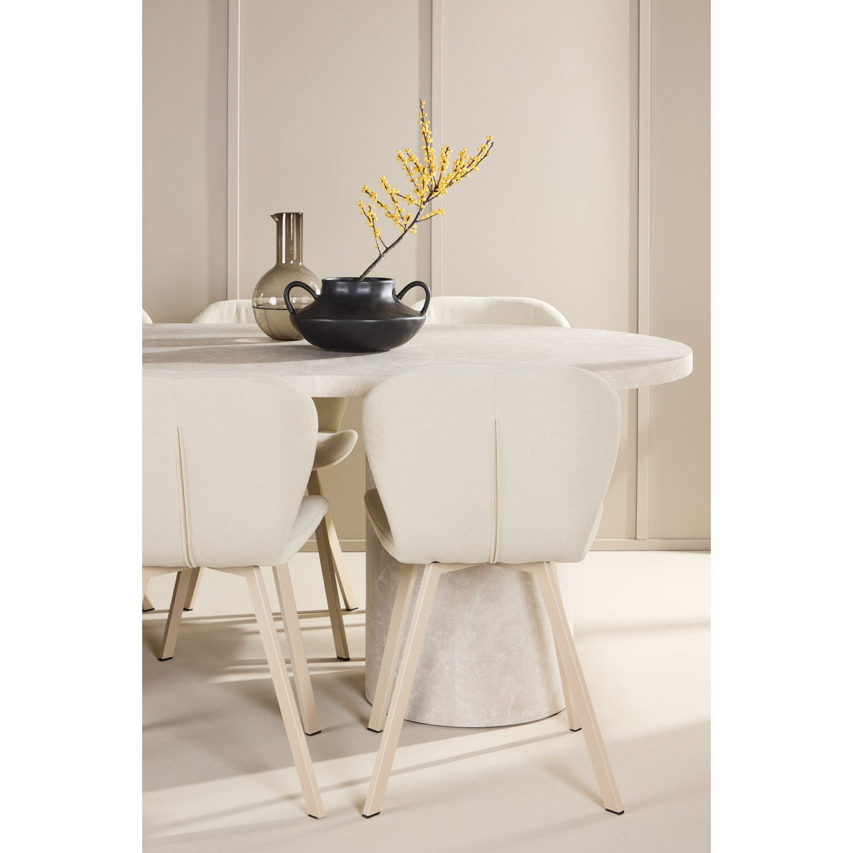 Narvik, Lilja Oval matgrupp Beige, Beige, 200 x 100